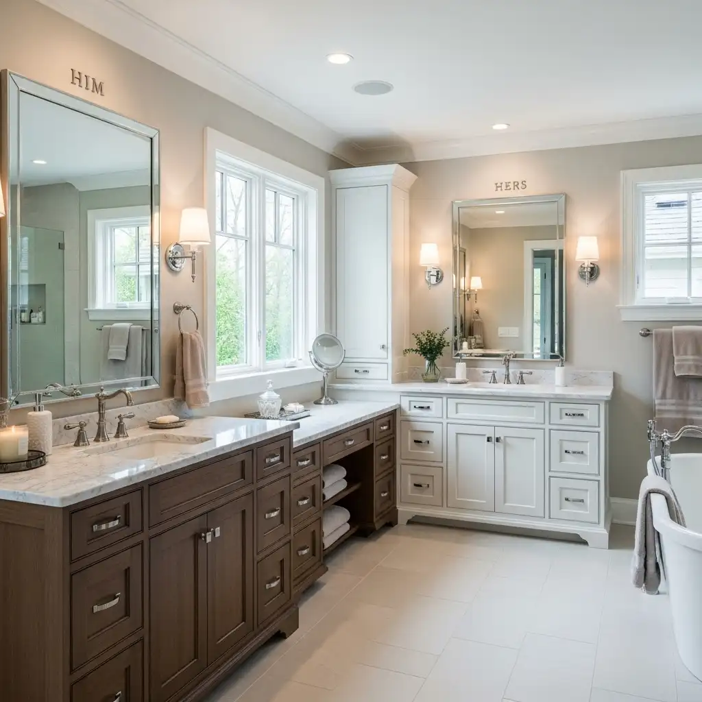 Master Bath Ideas His-and-Hers Vanities