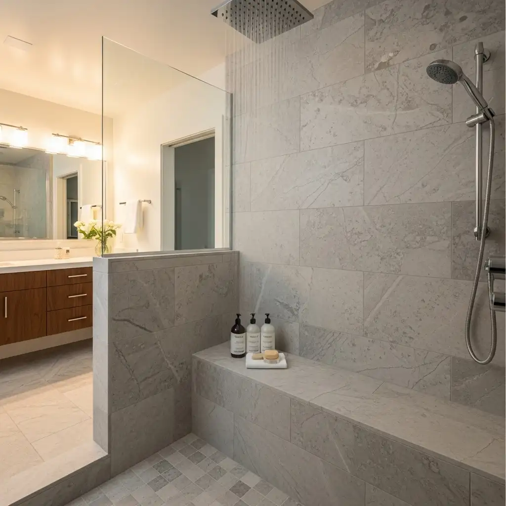Master Bath Ideas In-Shower Bench