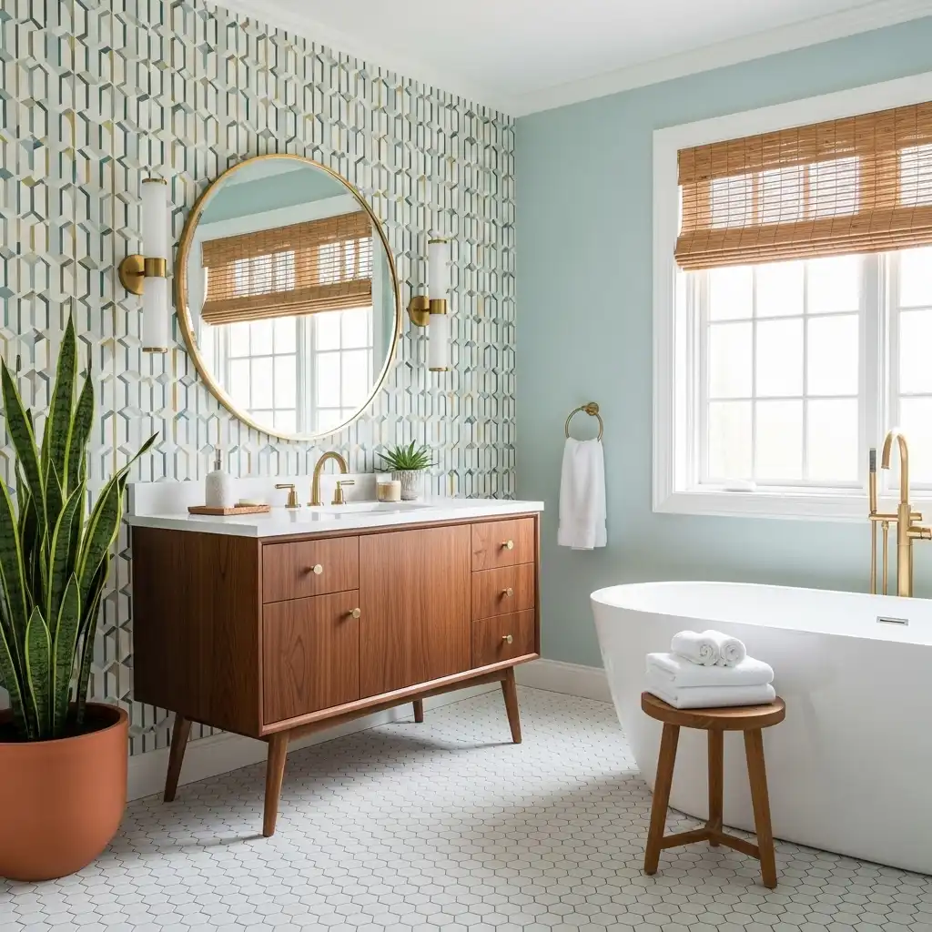 Mid Century Bathroom Vanity