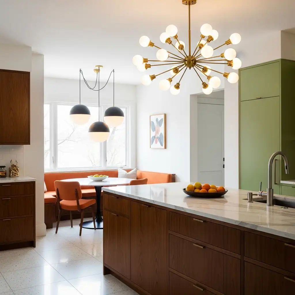 Mid Century Modern Kitchen Iconic Lighting Fixtures