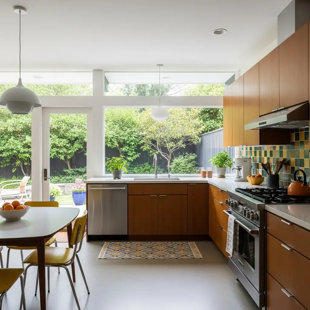 Mid Century Modern Kitchen Natural Light