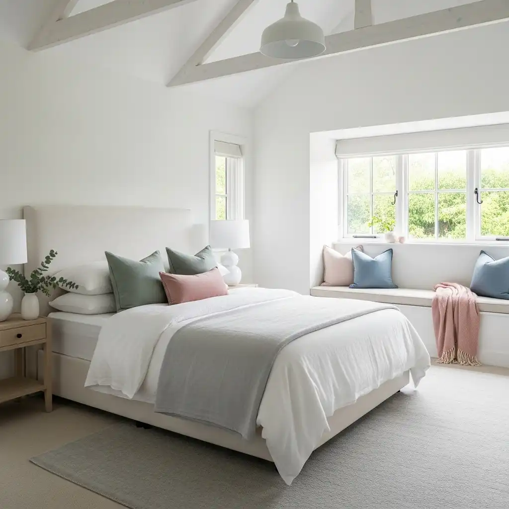 Modern Cottage Bedroom Bright, Neutral Color Palette