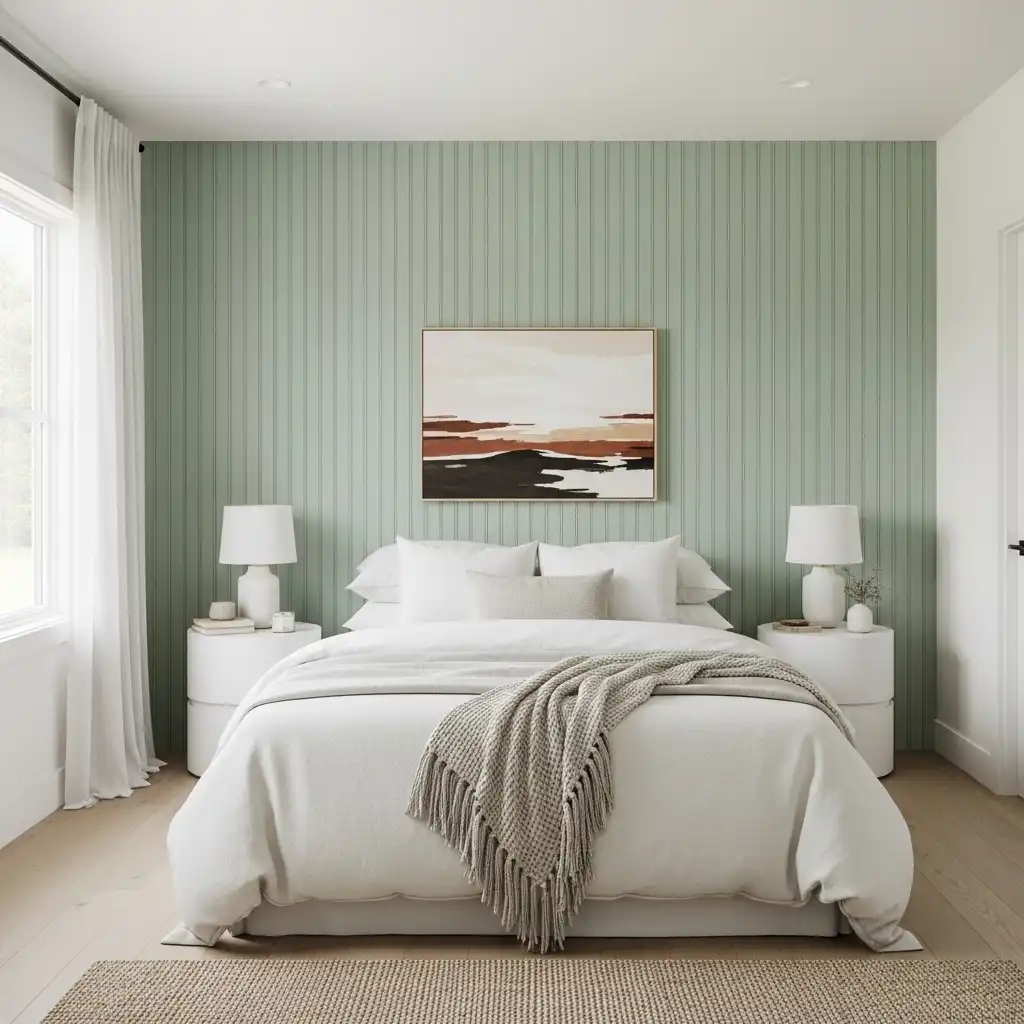 Modern Cottage Bedroom ideas Simple Wall Paneling