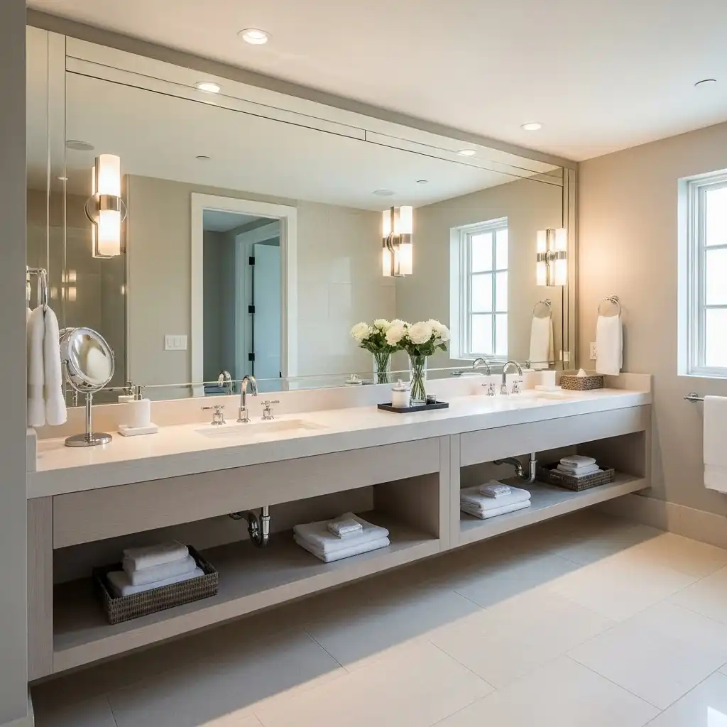 One Extra-Wide Mirror