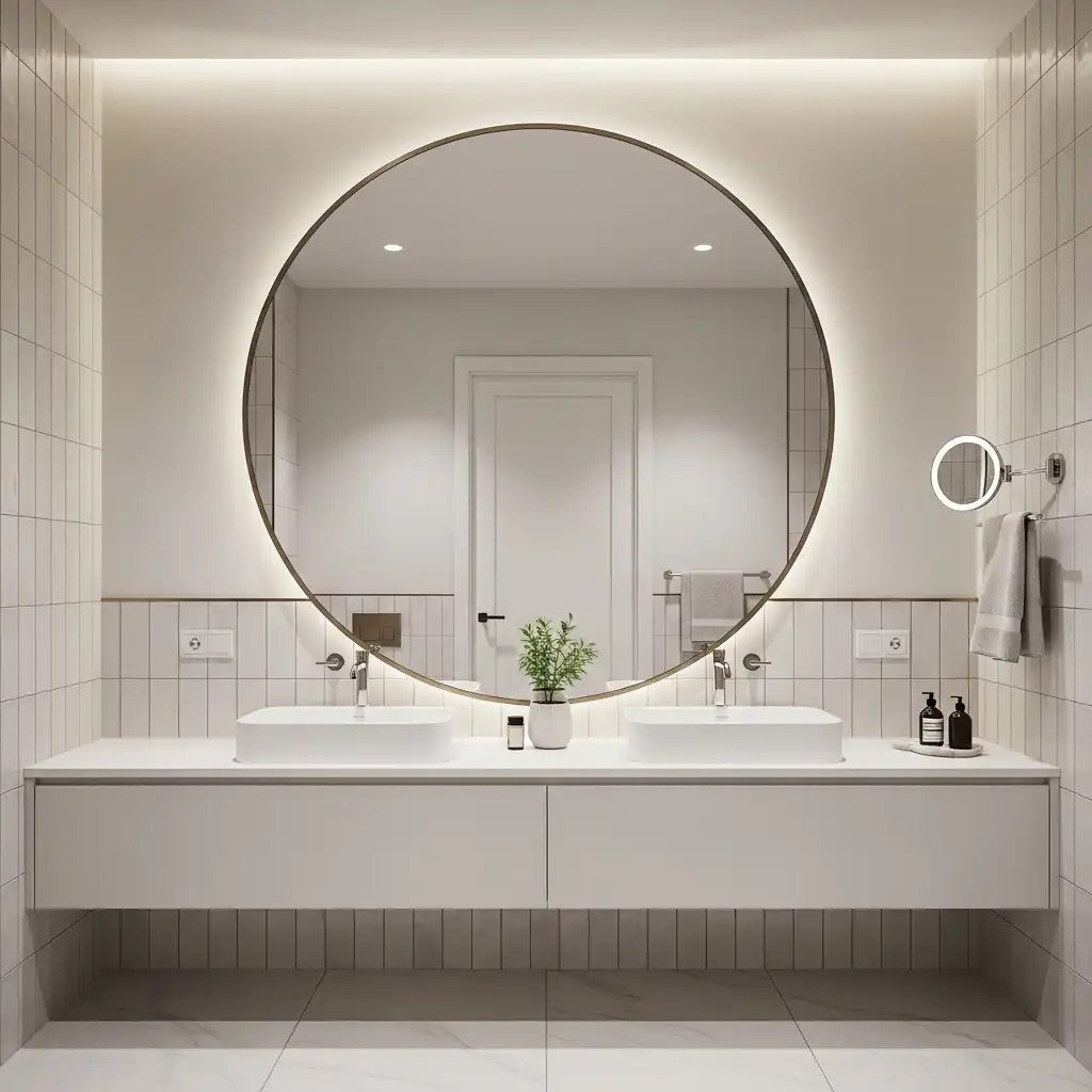 Oversized Round Mirror