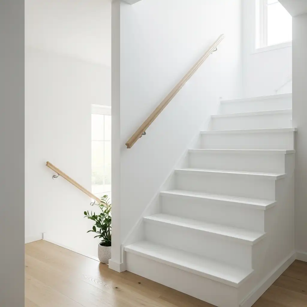 Painted Stairs Ideas All-White Stairs