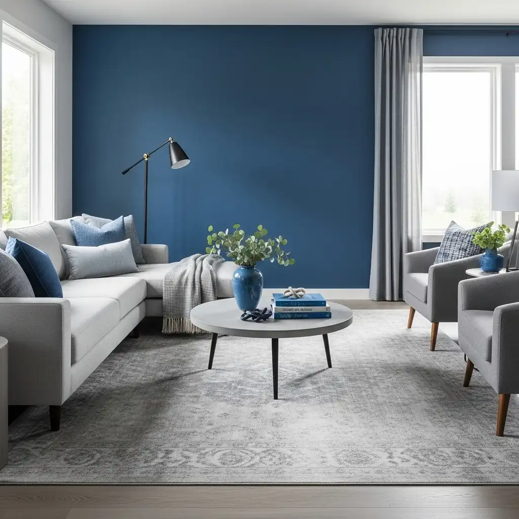 Pair Blue with Gray for a Modern Look