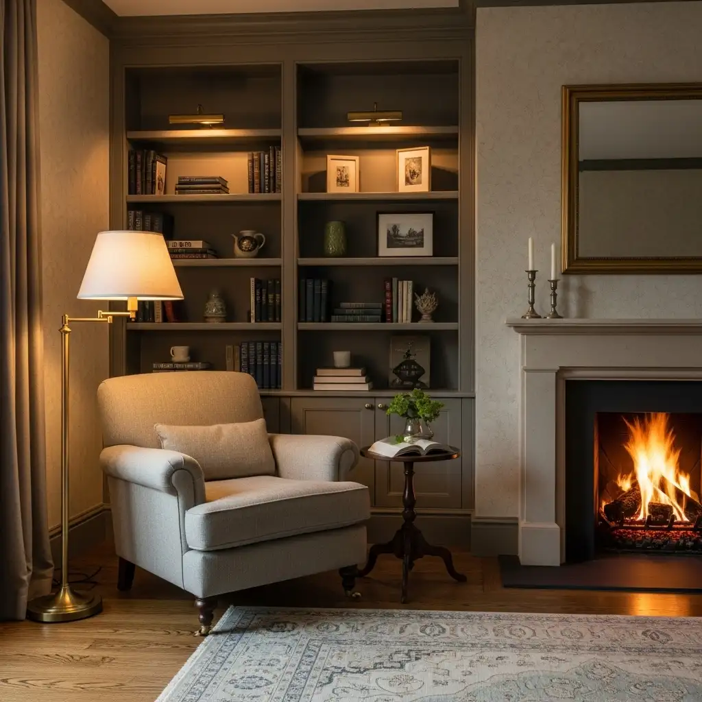 Ralph Lauren Living Room Library Wall or Bookshelves