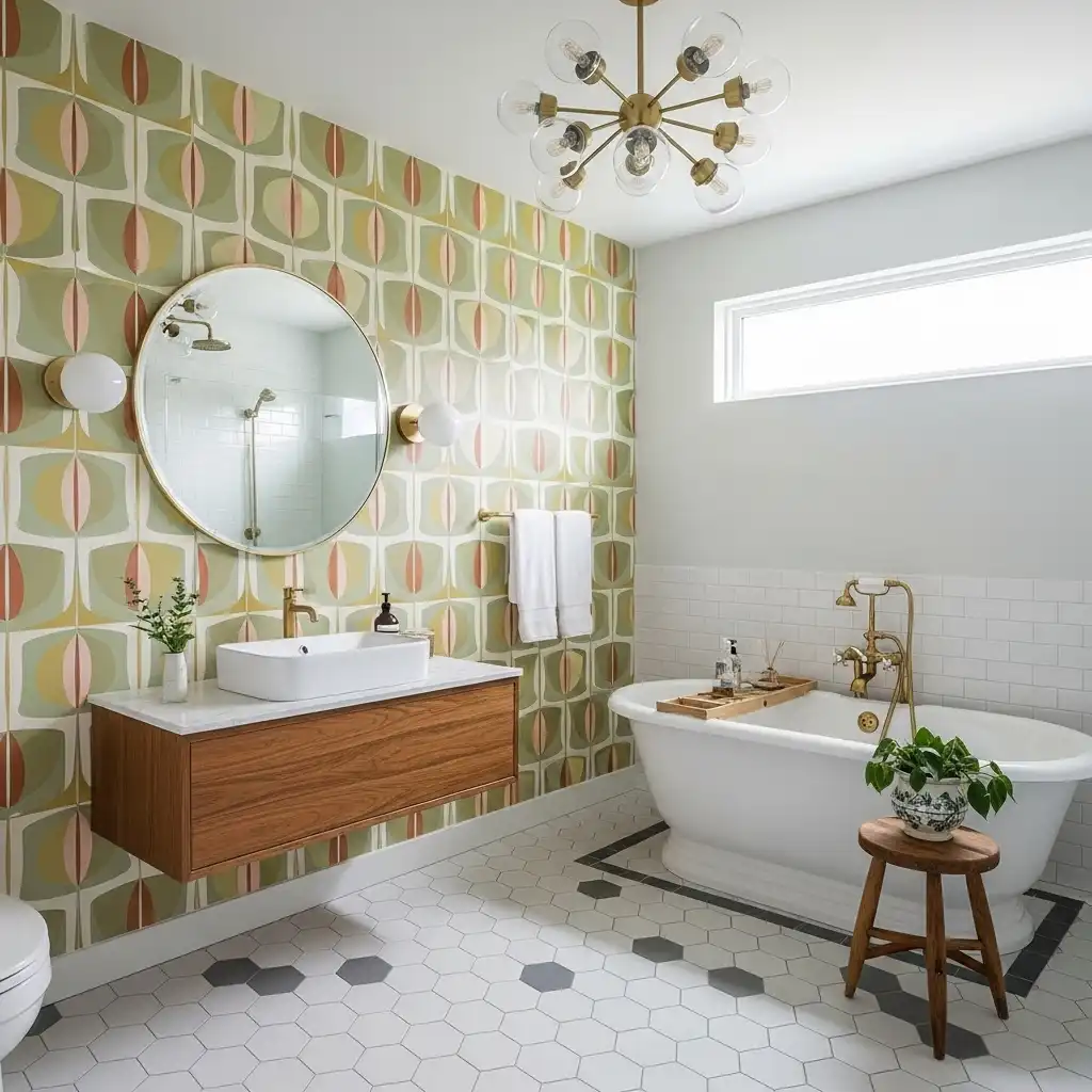 Retro-Inspired Wallpaper for an Accent Wall