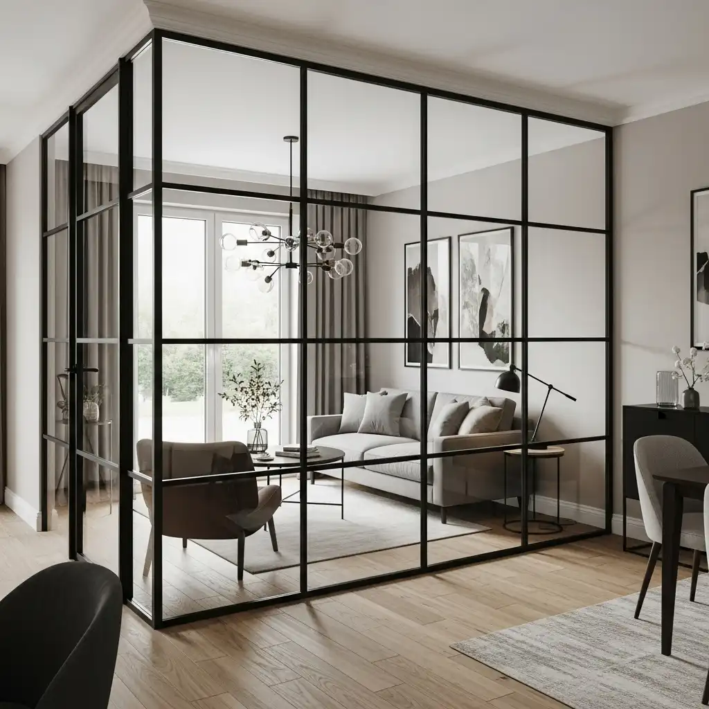 Room Divider Glass Panels