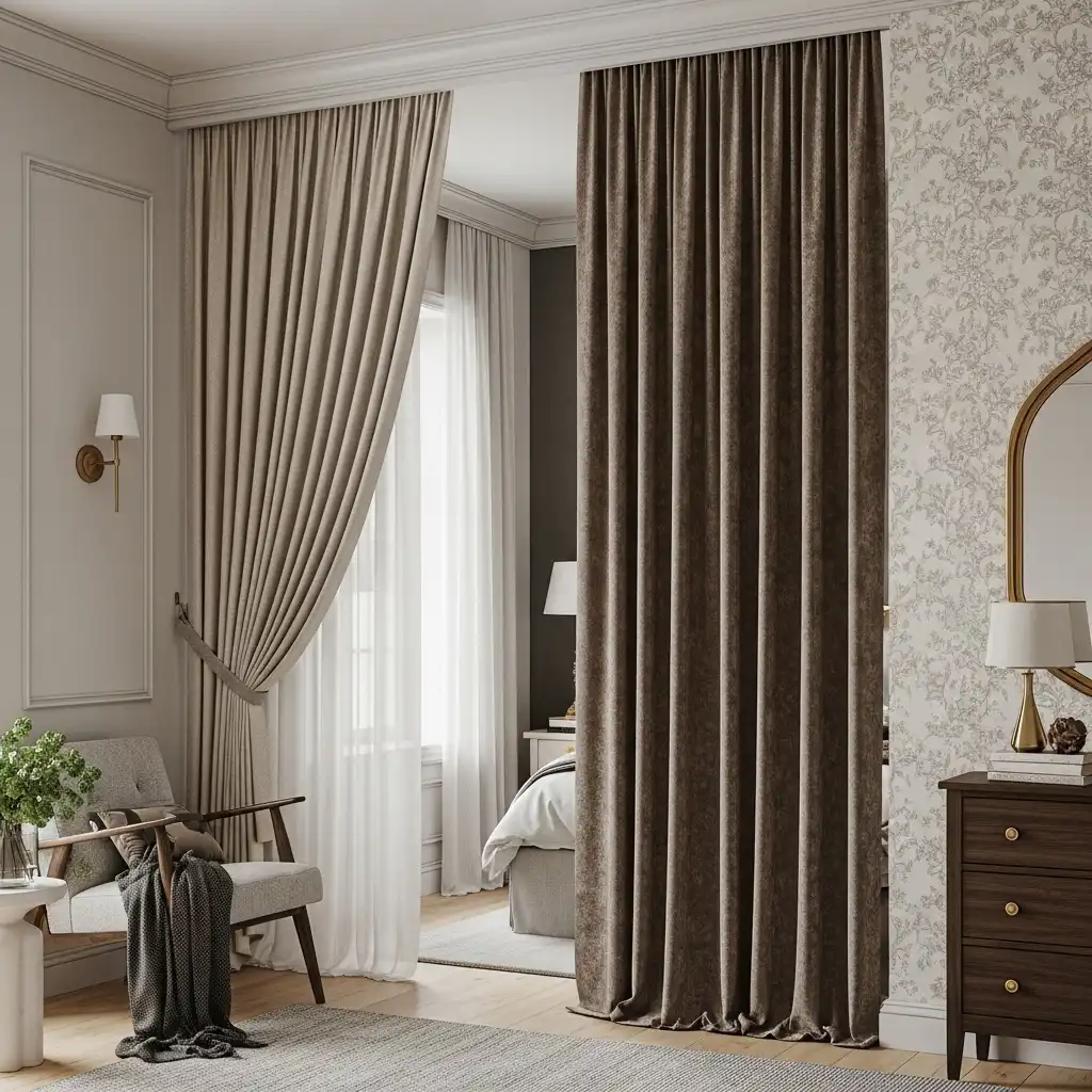 Room Divider Ideas Fabric Curtains