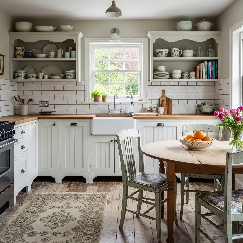 Small Cottage Kitchen Ideas Subway Tile Backsplash