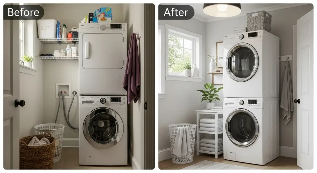 Stacked Laundry Tower