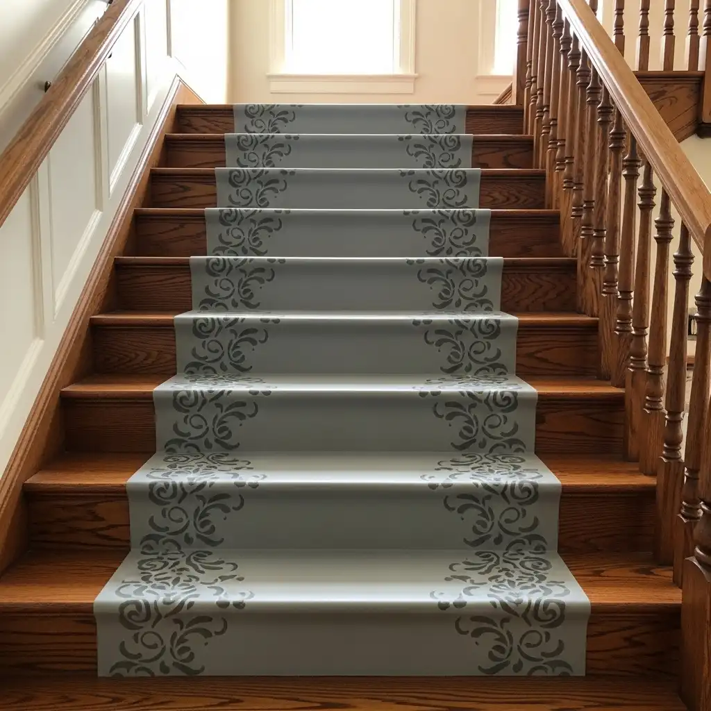 Stenciled Faux Runner