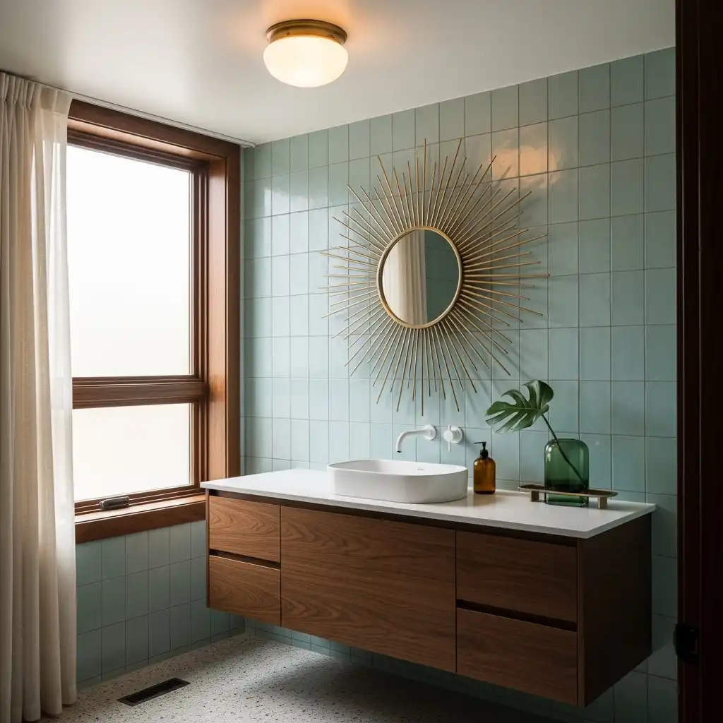 Sunburst Mirror for a Retro Touch