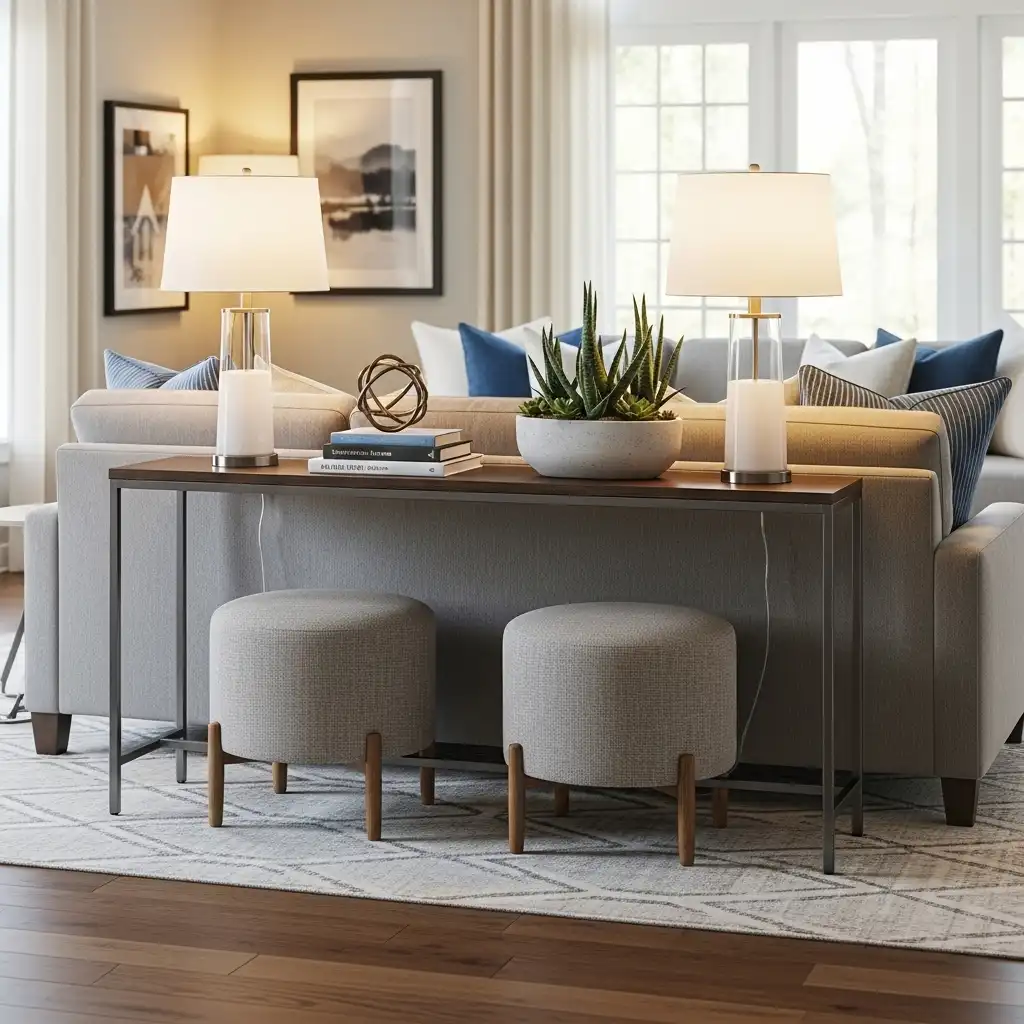 Table Behind Couch ideas Extra Seating