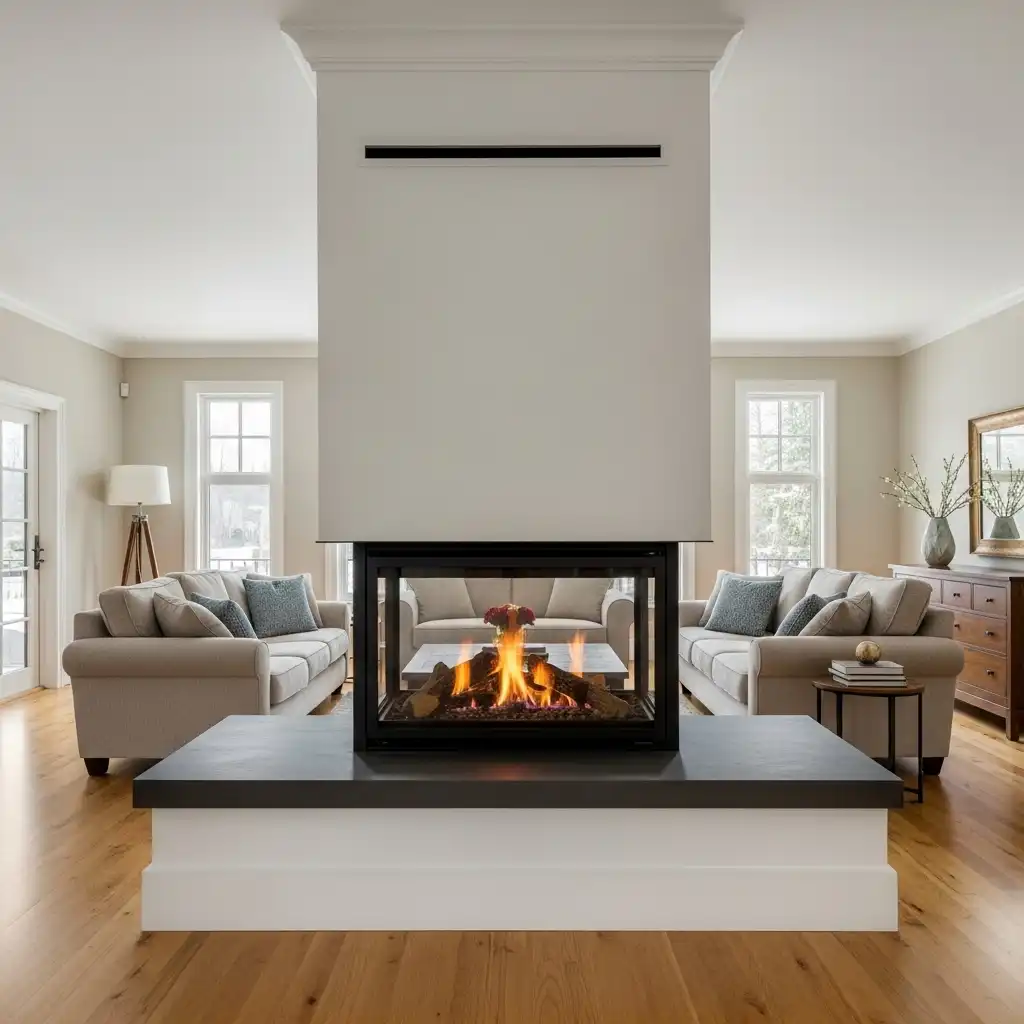 Two-Sided Fireplace