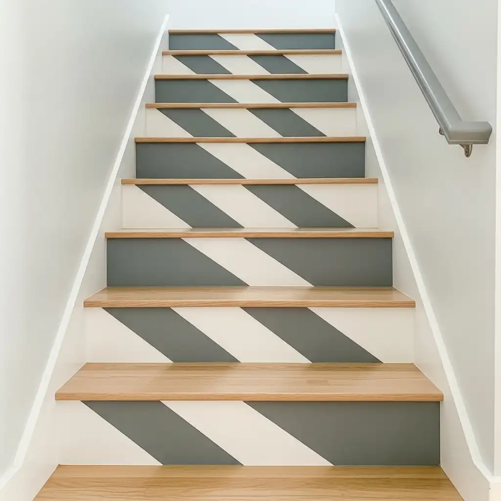 Two-Toned Diagonal Stripes