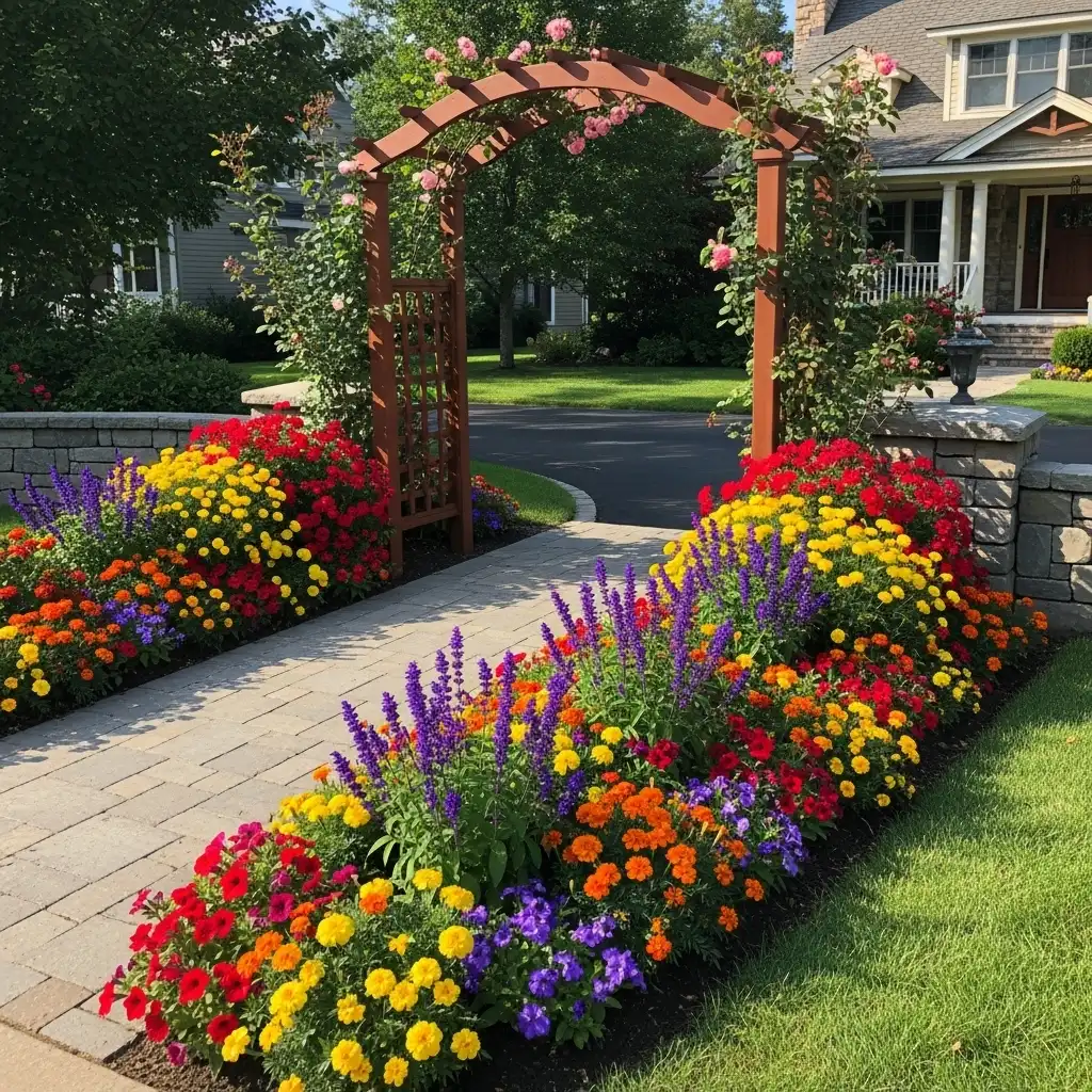 Use Colorful Seasonal Flowers