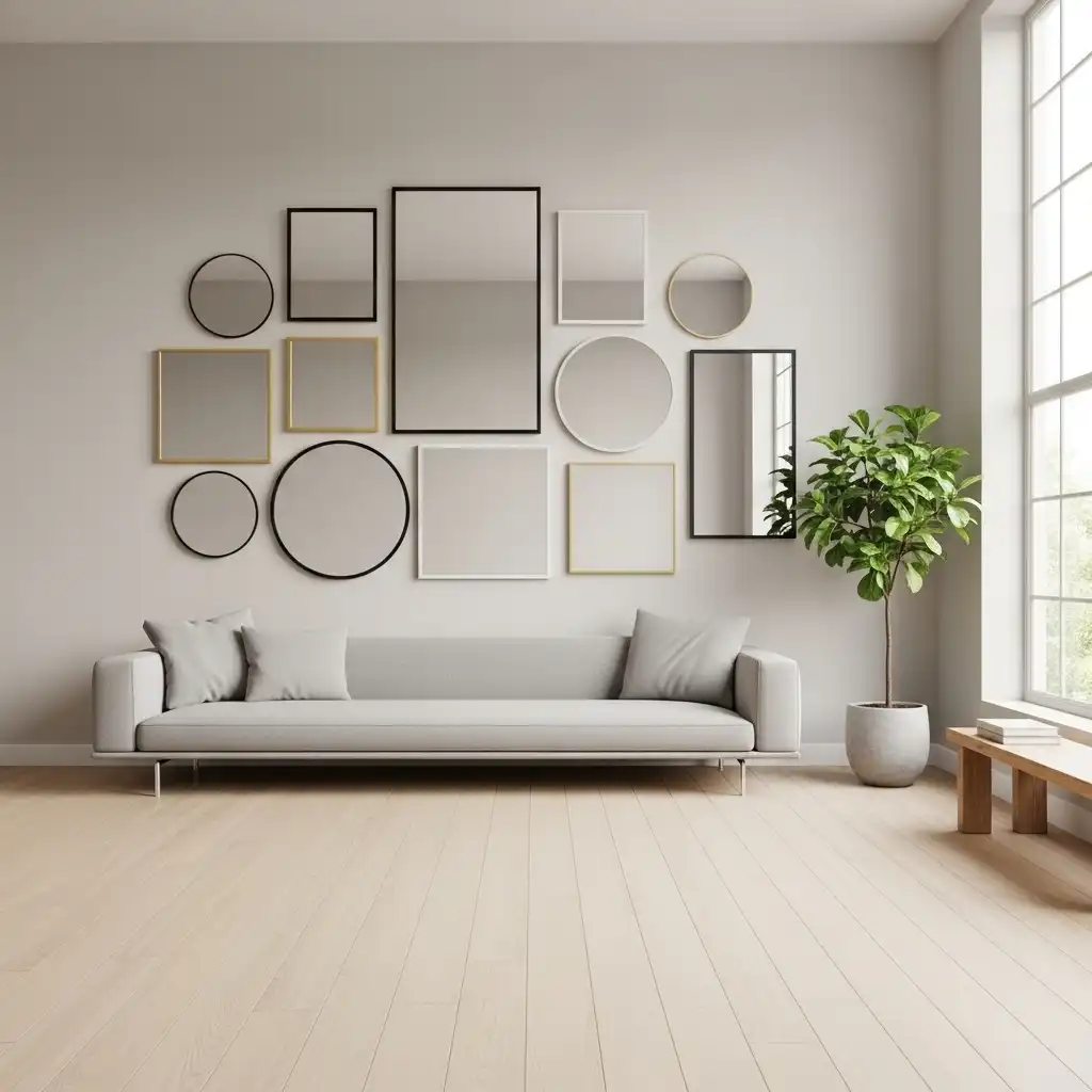 Use Mirrors to Make Your Wall Feel Bigger