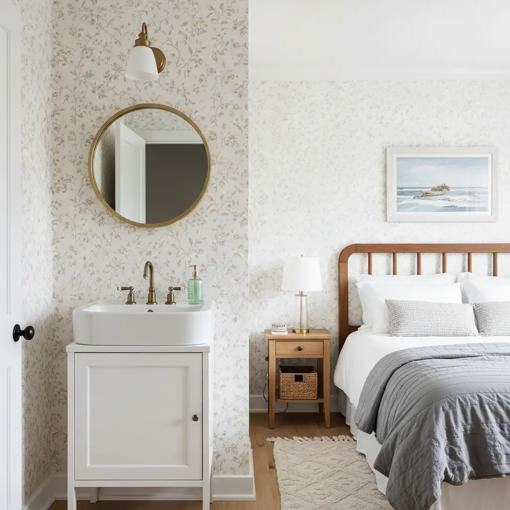 Vintage-Inspired Floral Wallpaper