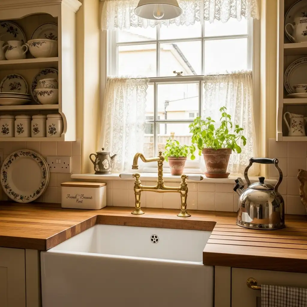 Charming kitchen with vintage faucet