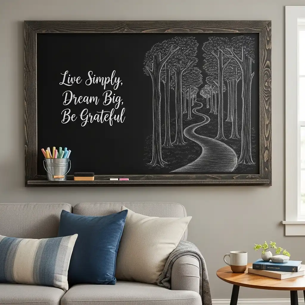 Wall-Mounted Chalkboard