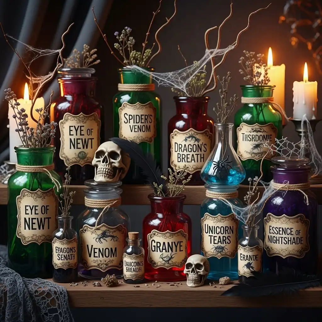 Witchy Potions and Apothecary Jars