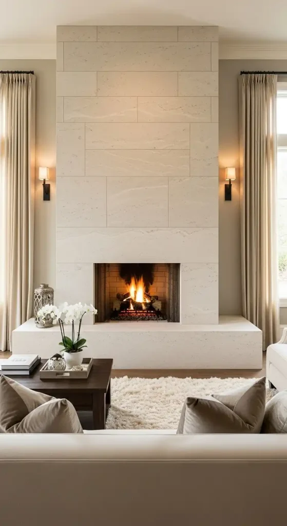 limestone hearth