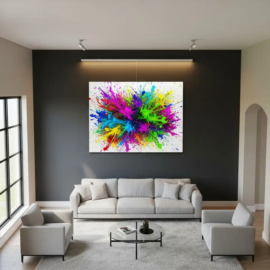 make art pop when hung on a dark accent wall