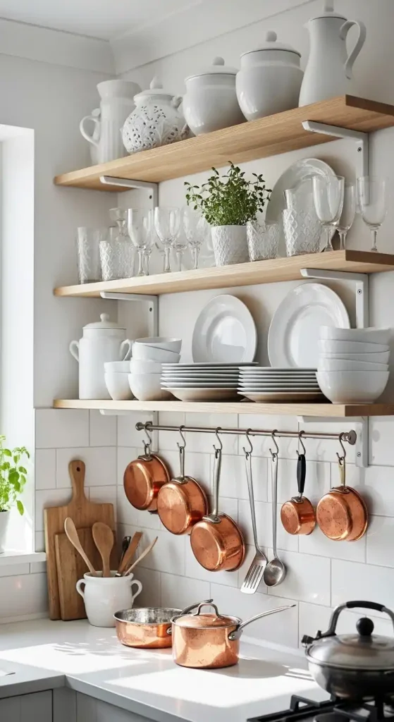 mini kitchen Open Shelving
