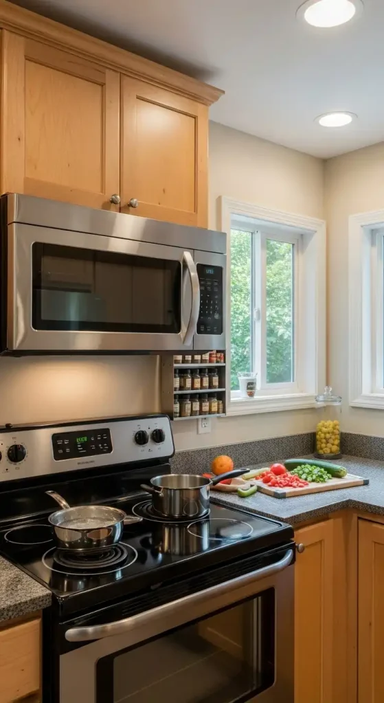 mini kitchen Over-the-Stove Microwave