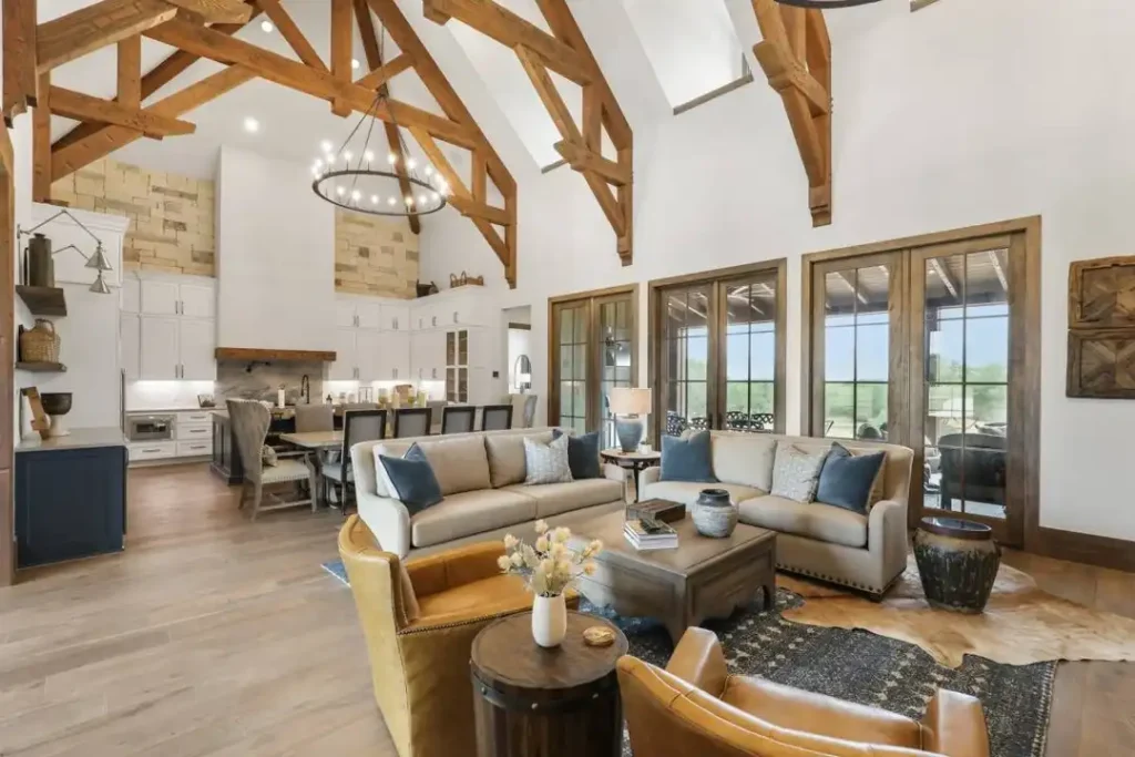 Exposed Wood Trusses