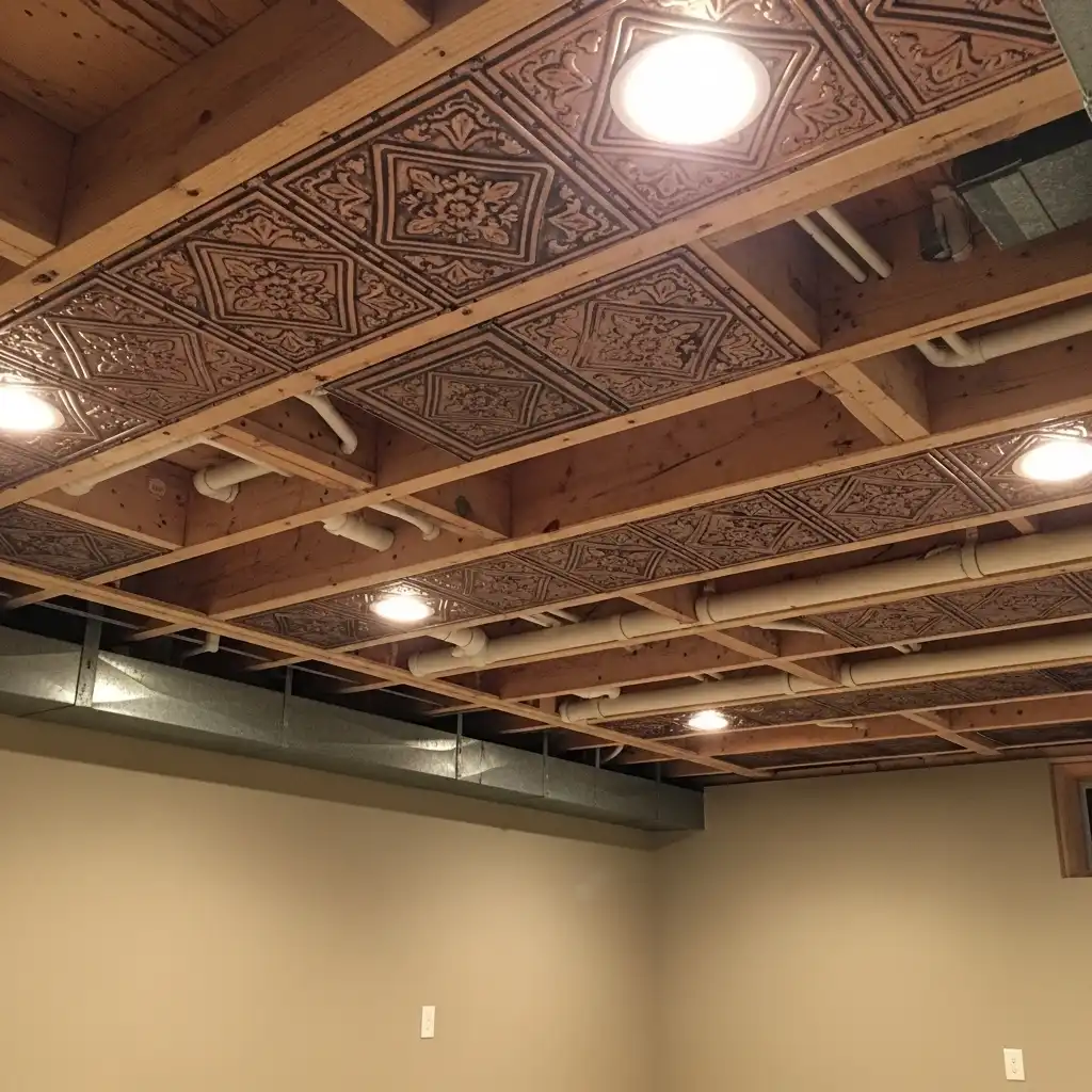 Attach Glue-Up Faux Tin Tiles