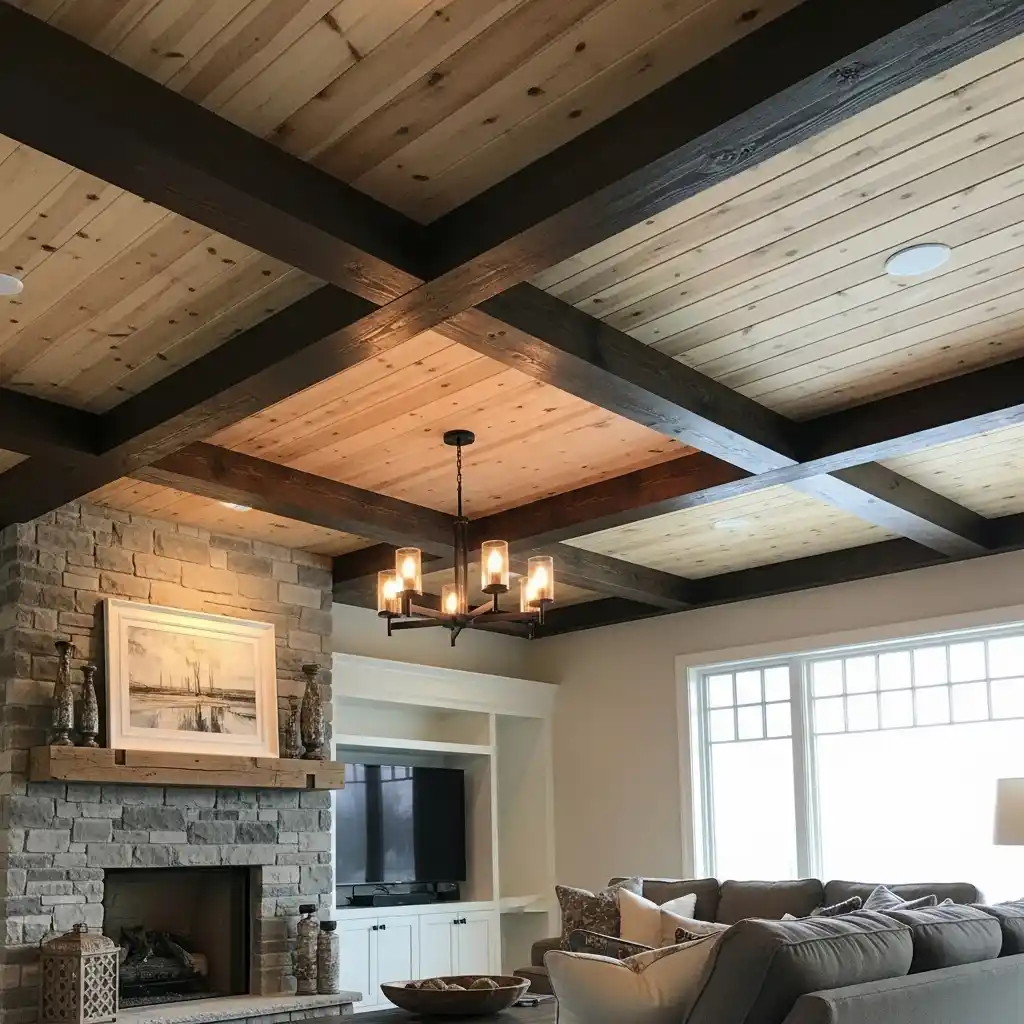 Wood Planks Between Beams