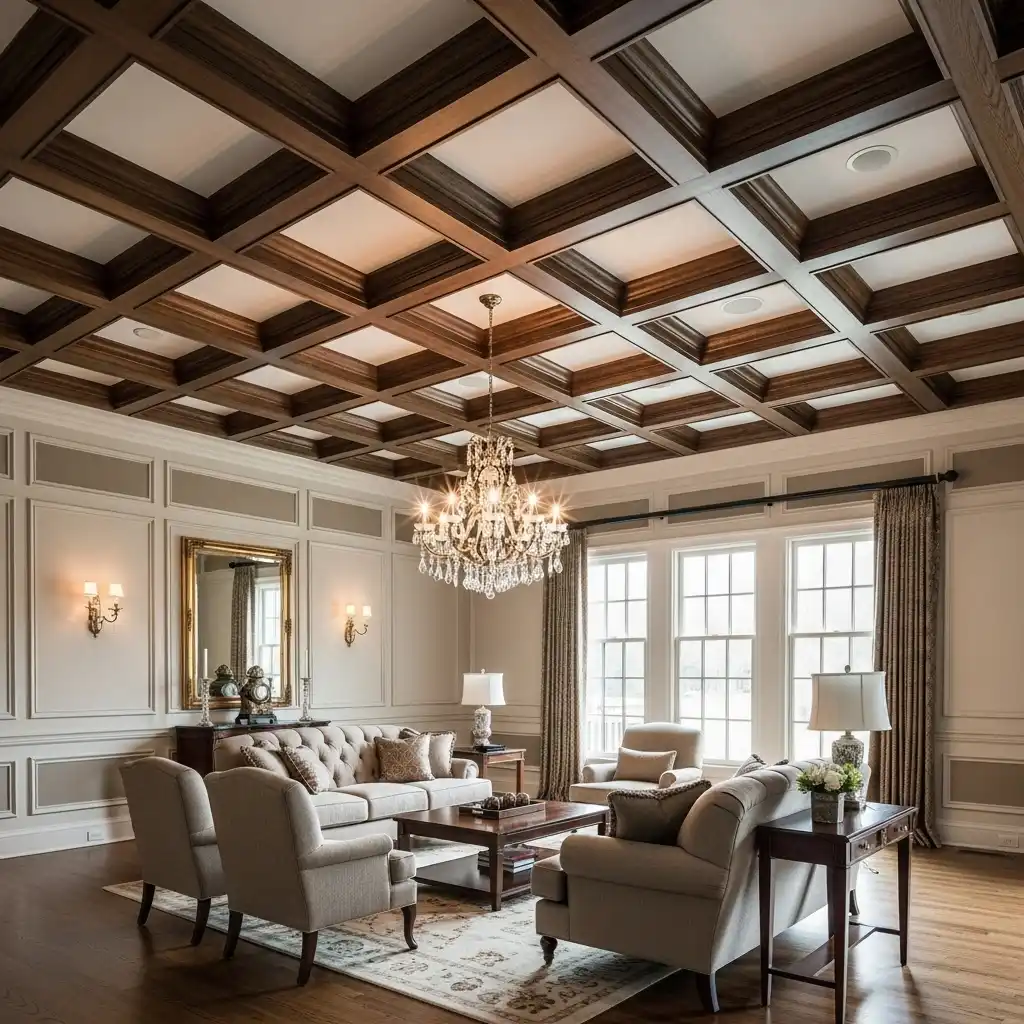 11 Coffered Ceiling Grid for Formal Elegance