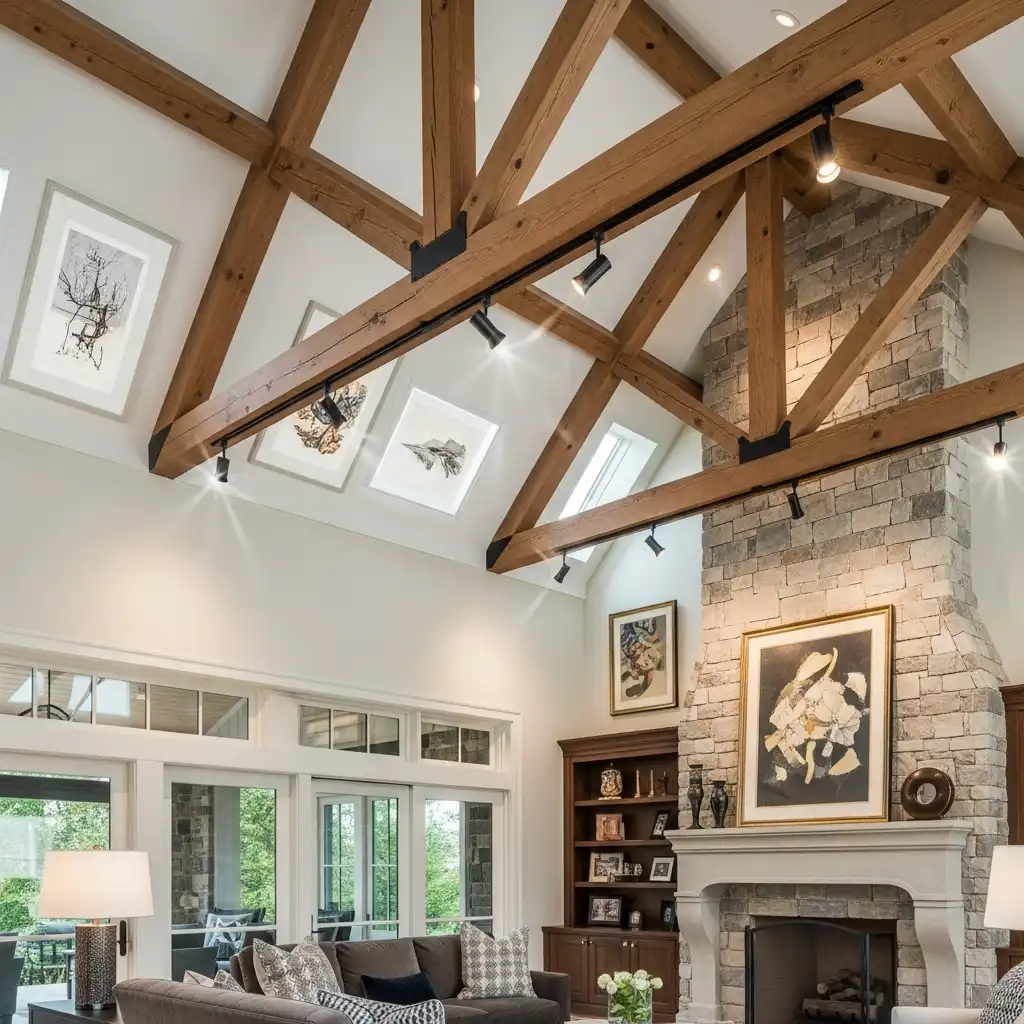 Track Lighting on Beams