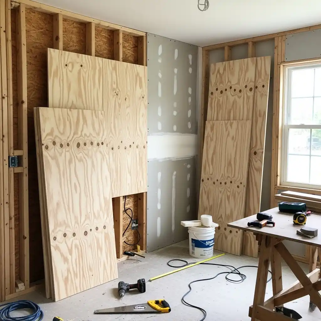 plywood walls Preparation