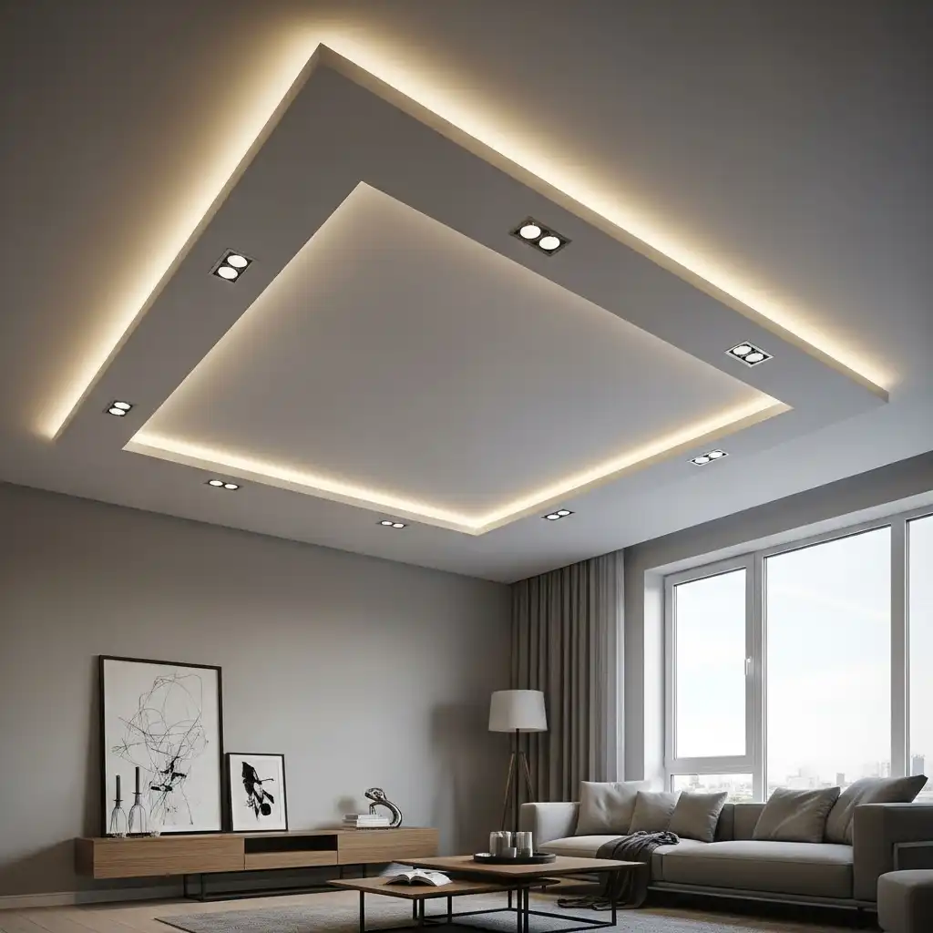 Perimeter Drop with Cove Lighting