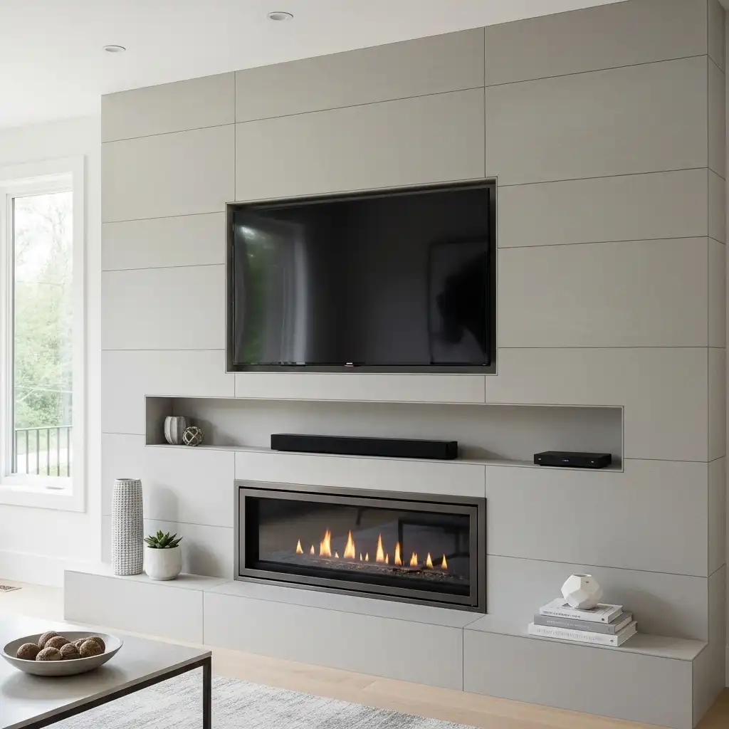 Integrated Soundbar Shelf