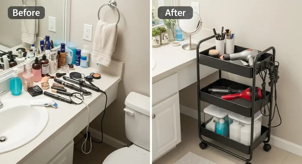 Use a Rolling Cart for Portable Storage