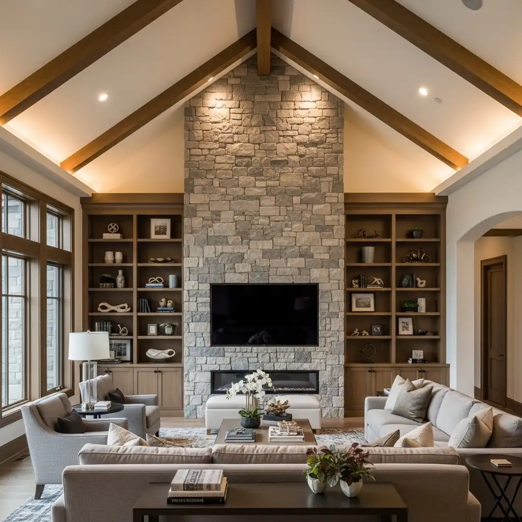 Living Room Accent Wall at the End