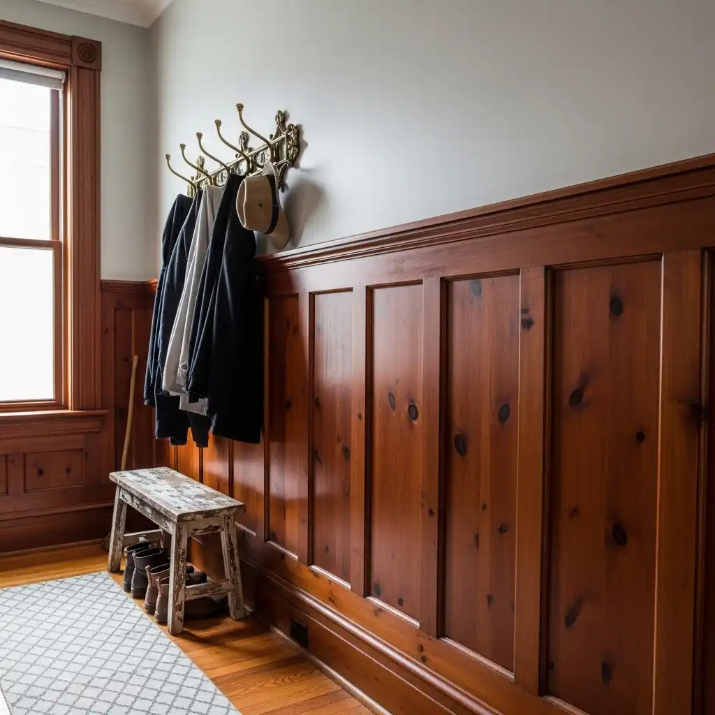 Wood Wall Paneling hallway