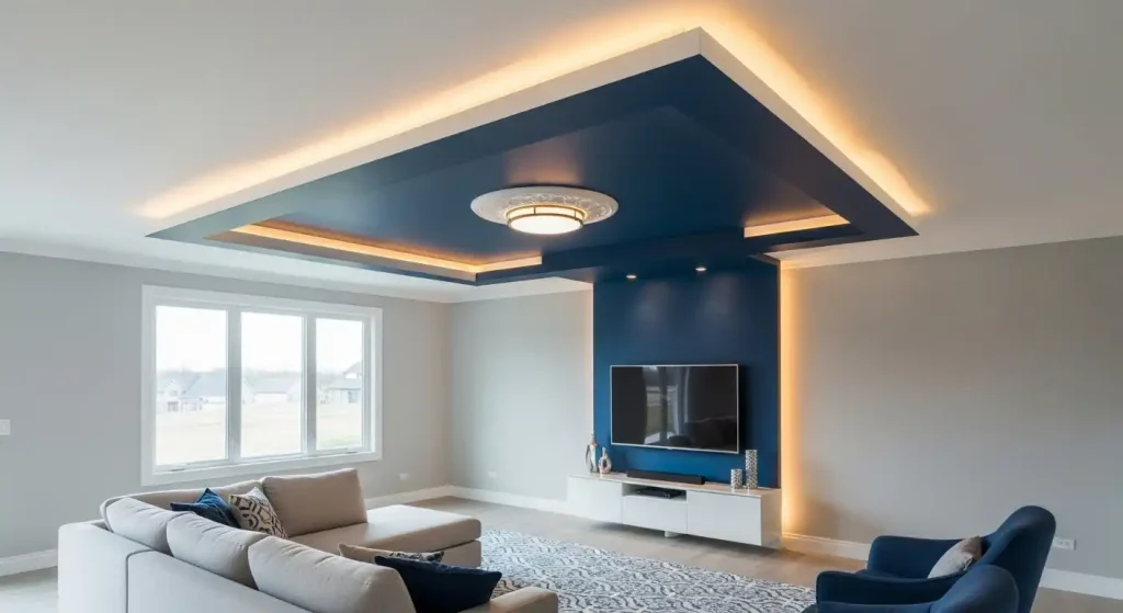 tray ceiling on a budget