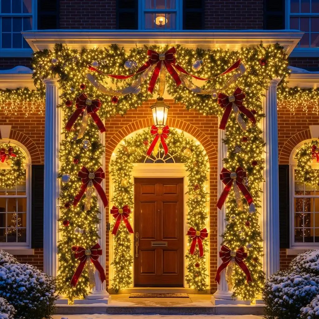 Lighting Doorway Garland and Columns