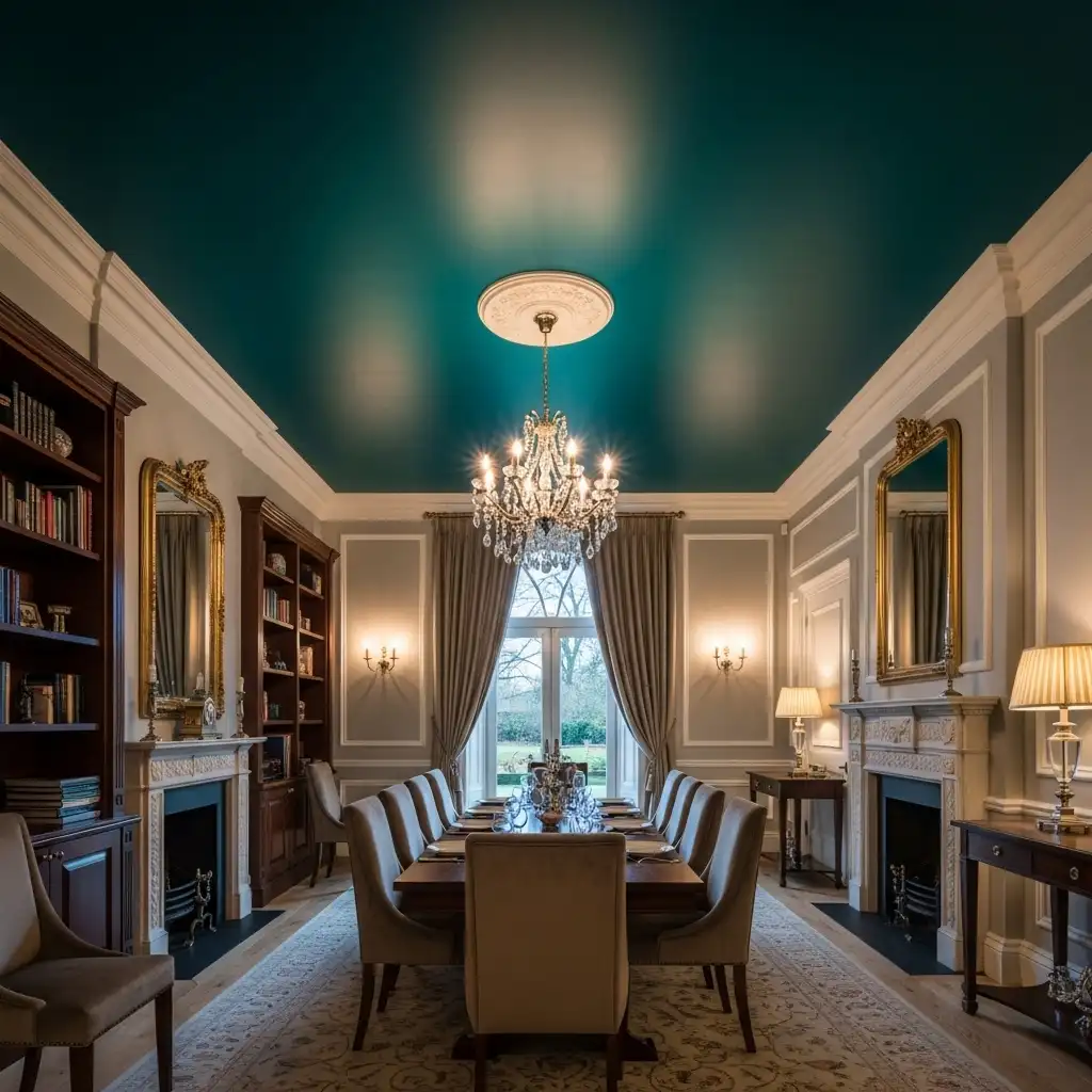 Painted Ceiling Ideas Deep Jewel Tone