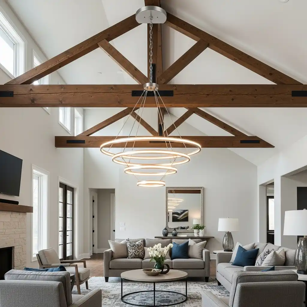 17 Hanging a Statement Light Fixture from a Beam