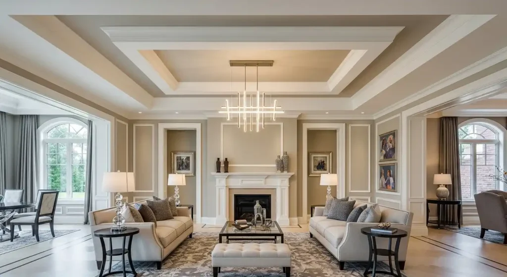 tray design to anchor a large area rug