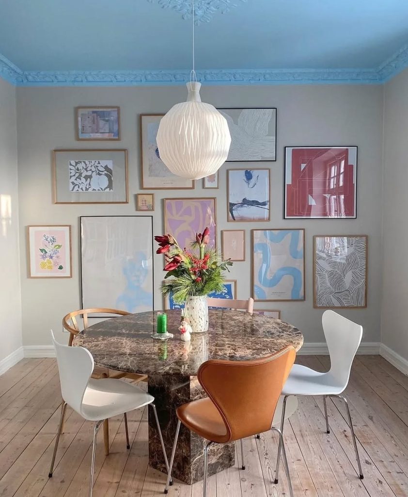 Painted Ceiling Ideas Sky Blue Illusion