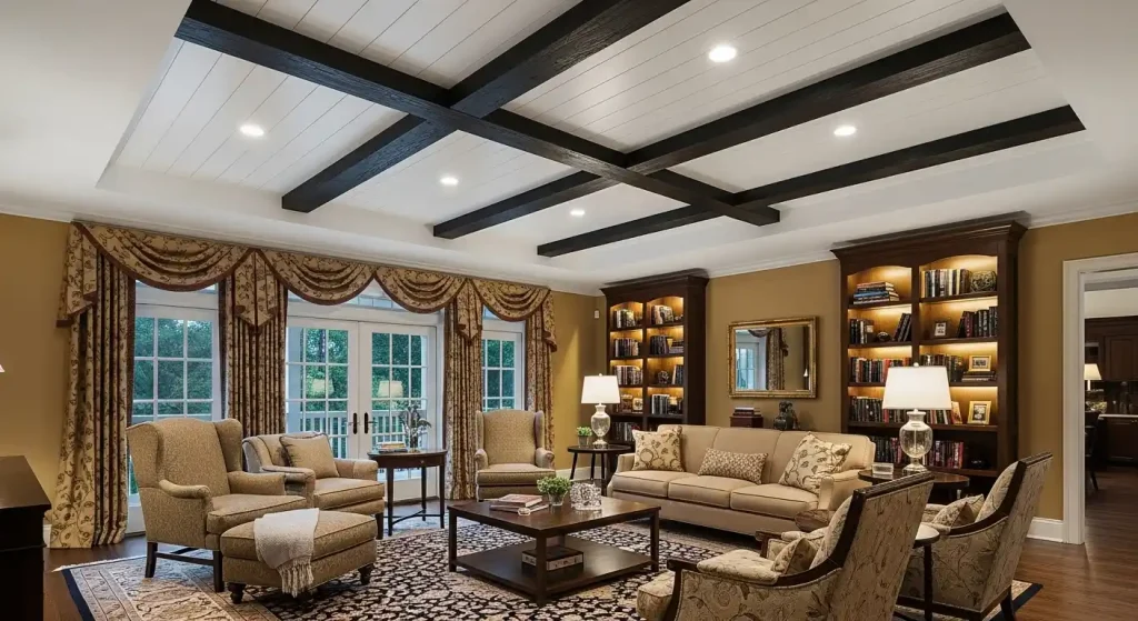 2 faux beams living place